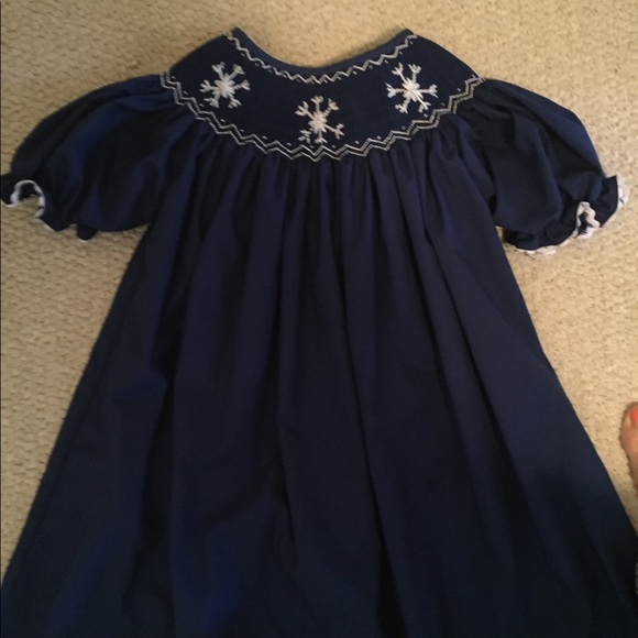Smock Stars Dress new navy size 6T - Picture 6 of 7